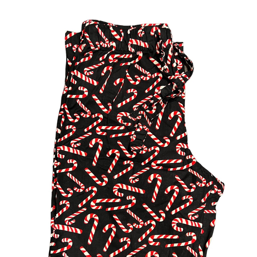 Men’s Christmas candy cane pj bottoms cotton